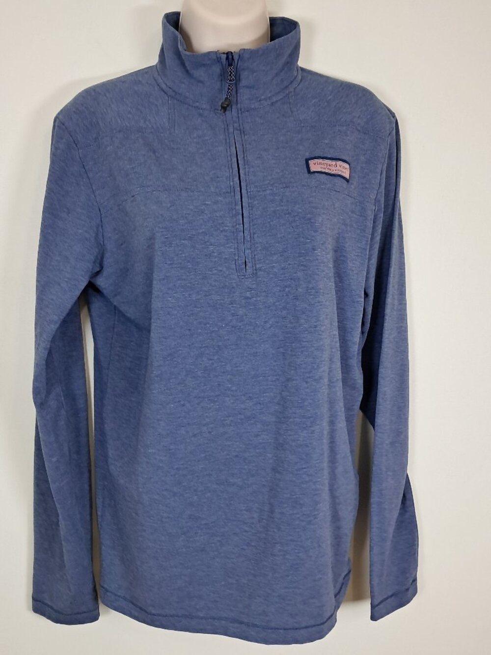 Vineyard Vines The Shep Shirt 1/4 Zip Long Sleeve Women's Size S Blue
